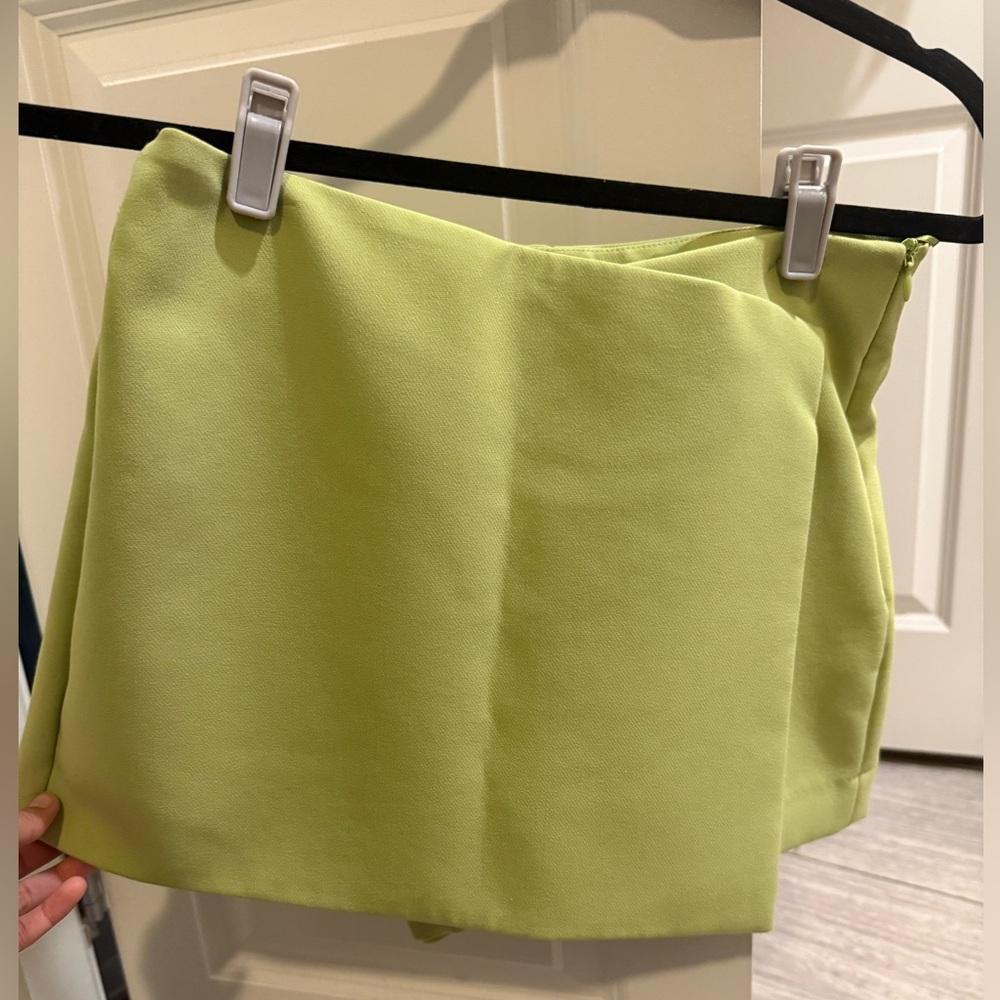 Bright Green ZARA skirt/ short